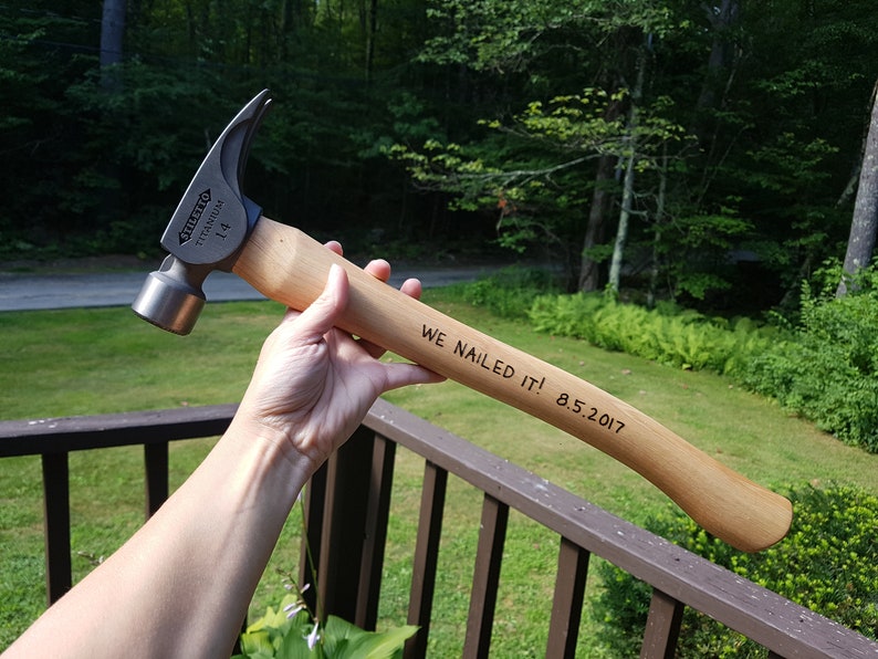 Personalized Engraved Hammer – Anniversary, Father's Day Gift Titanium Claw 14oz