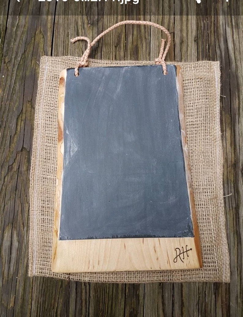 Kitchen Chalkboard Hanging Chalkboard Tablet Medium Cherry with Leather strap Unique Birthday Gift image 5