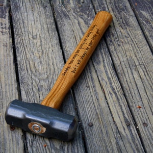 Personalized Sledgehammer Engraved Hammer Fathers Day Gift Husband Gift Best Man Gift Engraved & custom designed image 1