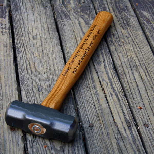 Personalized Sledgehammer - Engraved Hickory Wood Handle, Father's Day Gift