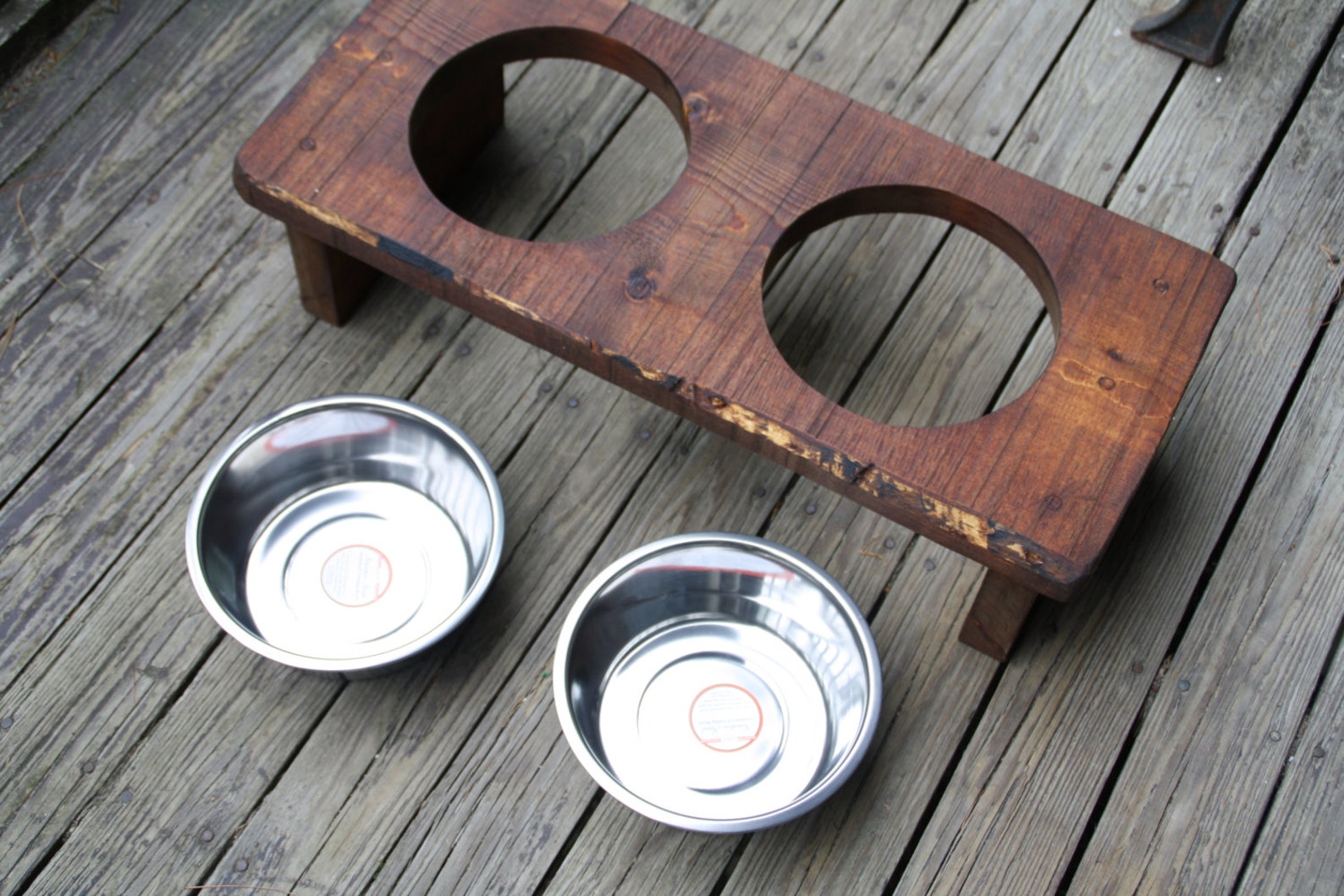 Photo inspiration: Personalized Rustic Elevated Dog Feeder Photo Inspiration