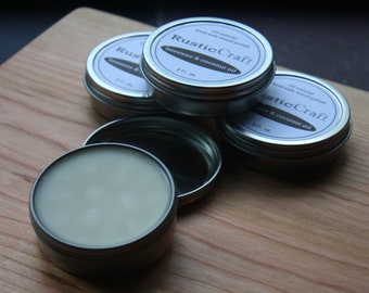 Coconut Oil Beeswax Wood Wax - All-Natural Organic Cutting Board Oil Conditioning Paste 2 oz. (60ml) - Small batch