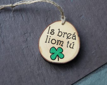 Irish I Love You Wood Slice Magnet – St Patricks Day Gift