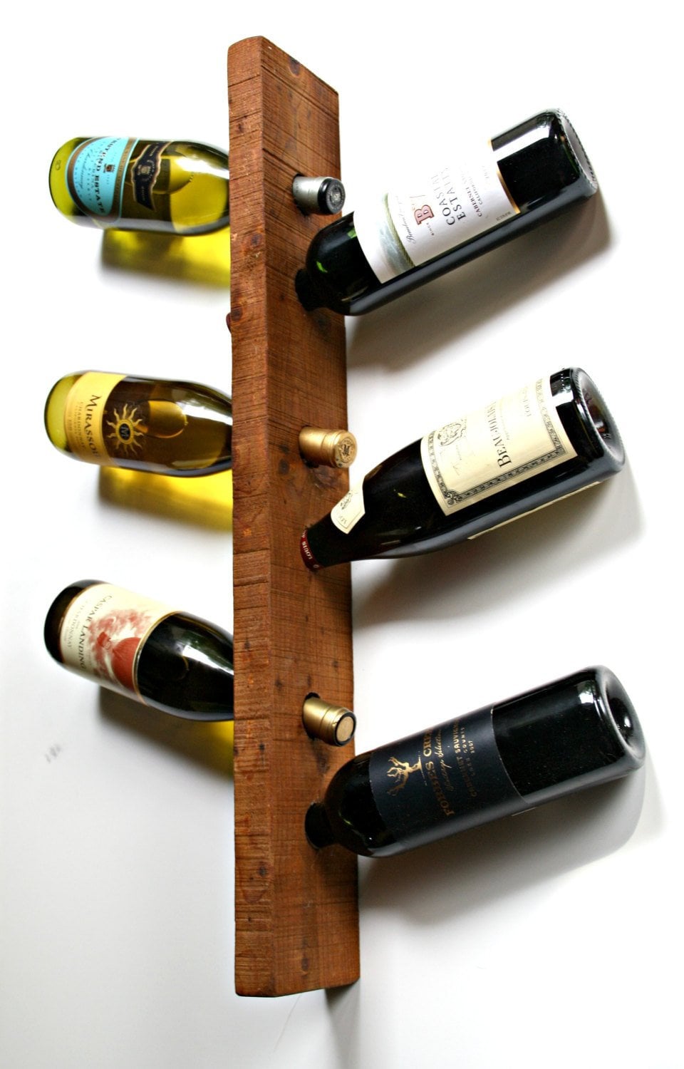Wall Wine Rack Personalized 6 Bottle Unique Wedding Gift Etsy