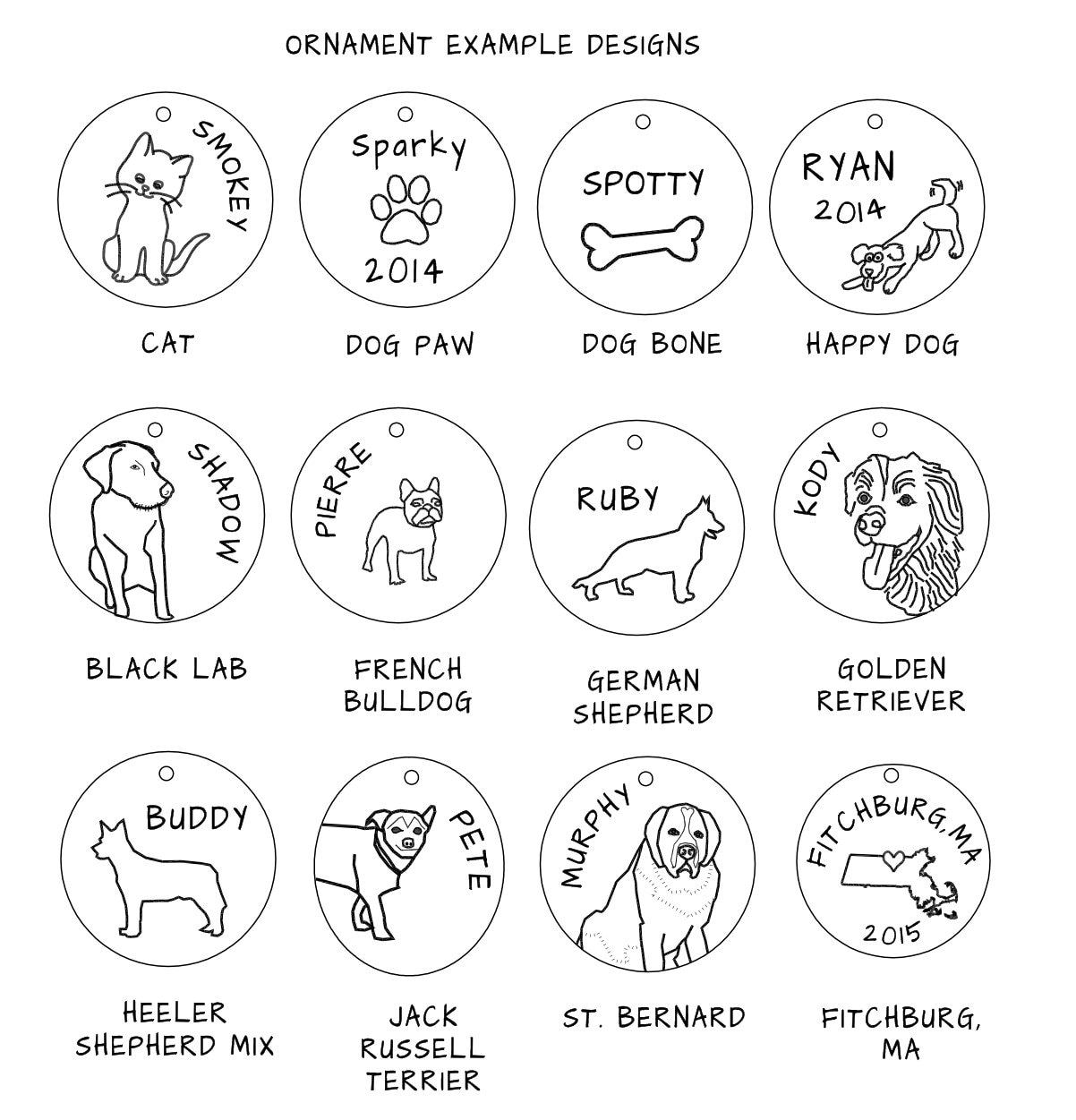 ペットメモリアルオーナメント - 犬の足跡オーナメント - 猫の足跡 - ジュートタイで吊るす天然の枝のスライス - Etsy 日本, image size:1202x1251