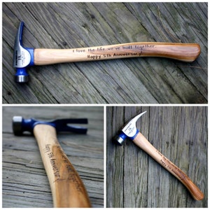 Personalized Engraved Hammer – Anniversary, Father's Day Gift image 3
