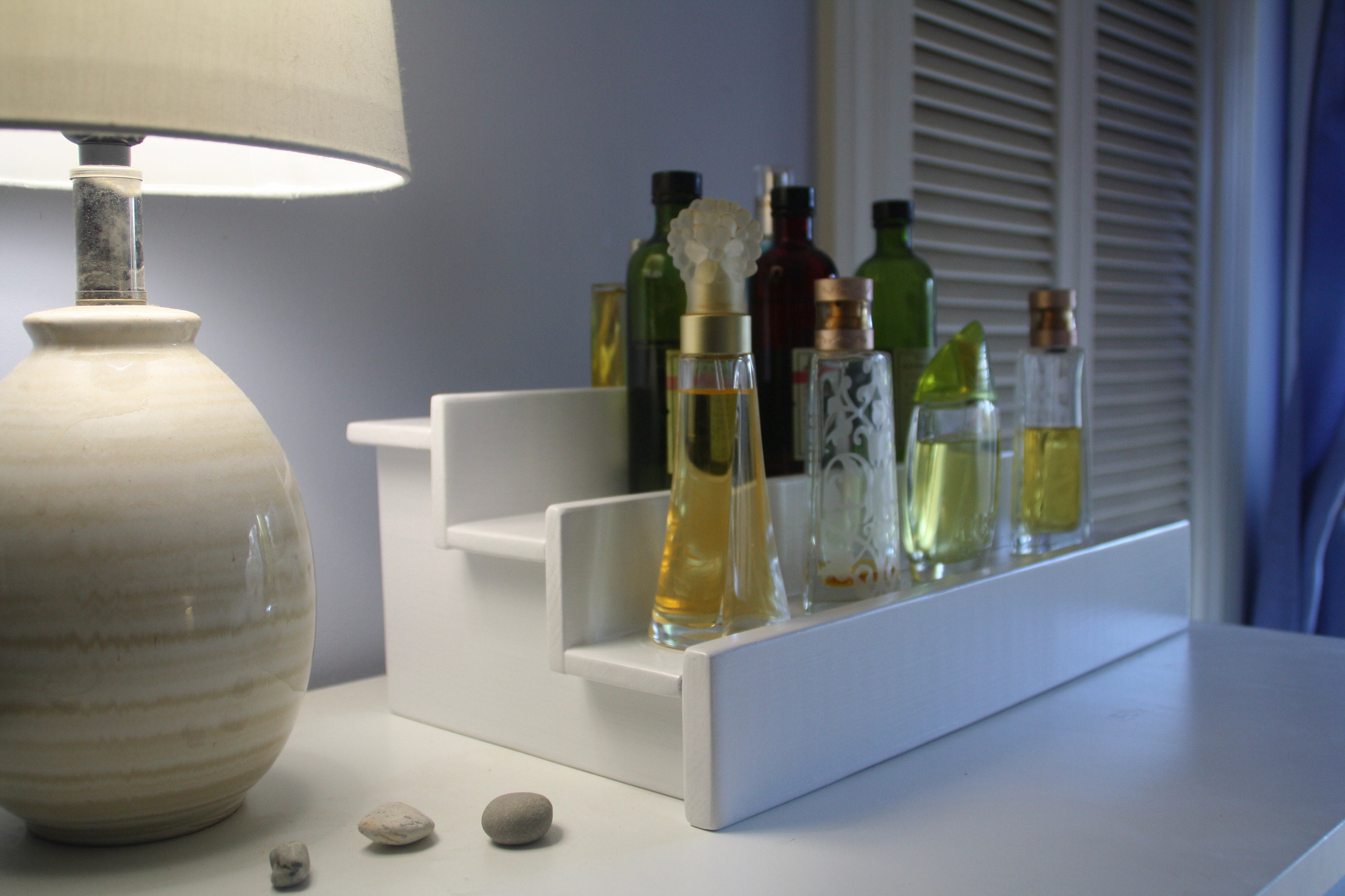 White Cologne Bottle Shelf Wood shelf Perfume Bottle Etsy