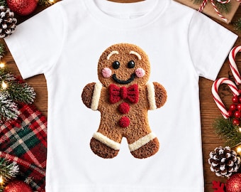 Youth Gingerbread Yarn T-Shirt | Christmas | Heat Transfer