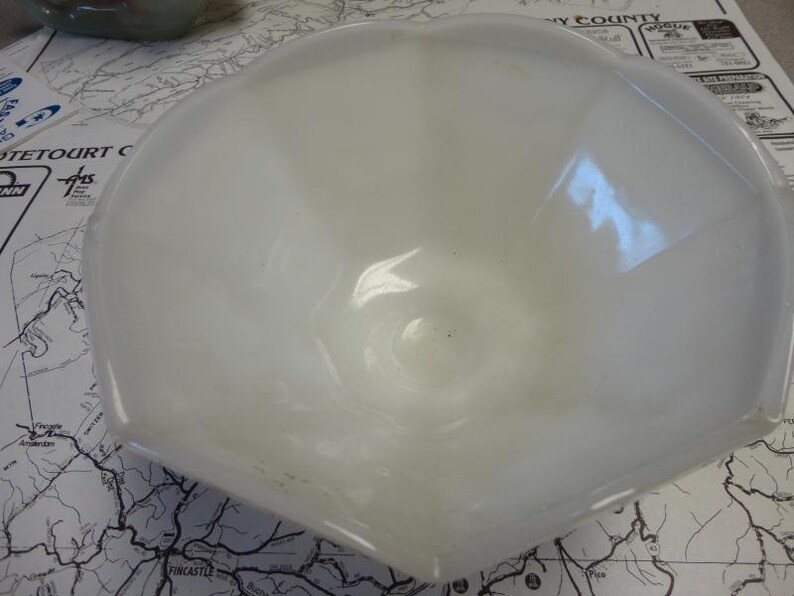 Vintage Milk Glass Fruit Bowl