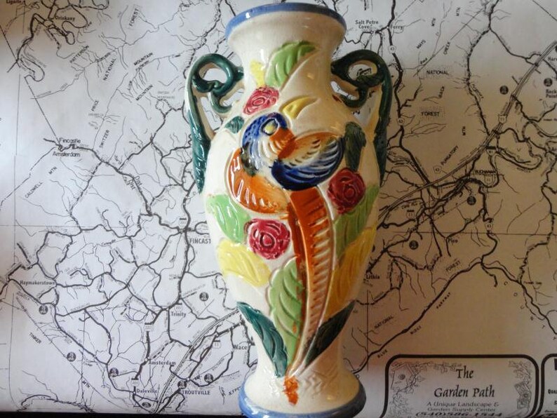 Vintage Bird Vase Etsy