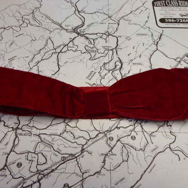 Vintage Red Velvet Belt