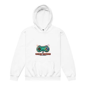Player One Boba Powered Hoodie Kids | Felpa Boba Gamer Bambino | Regalo Boba Tea per Ragazzi
