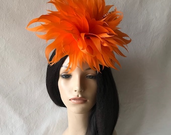 Cappello Kentucky Derby, cappello rosa e arancione, grande