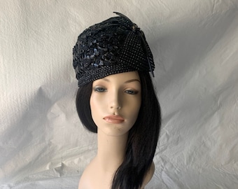 Black Women Elegant Designer Church Hat, Mother of the Bride wedding hat, Formal COGIC convention hat, Funeral hat or special event.