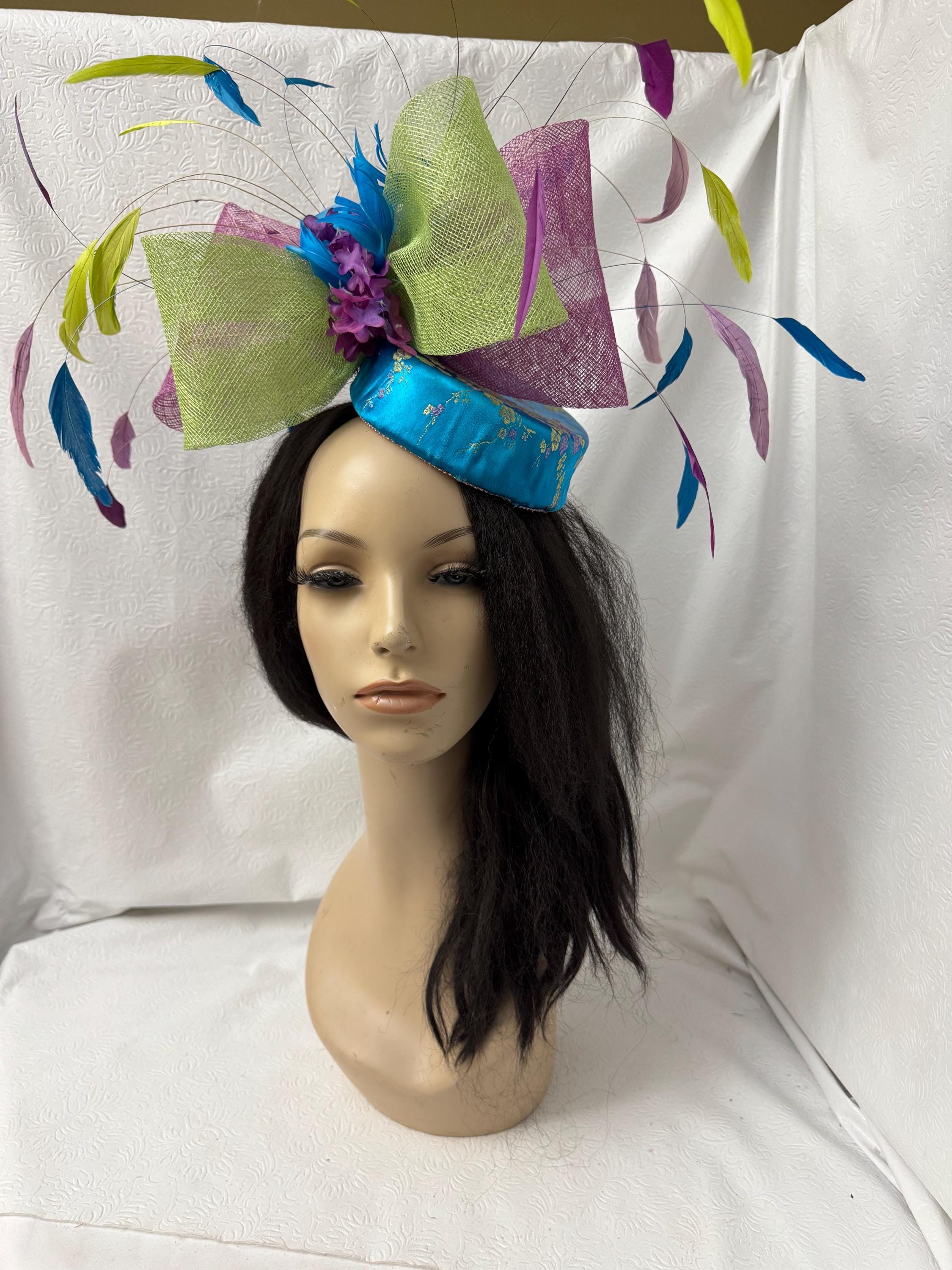 Colorful Feather Fascinator Hat for Derby, Church, Tea Party  display picture 2