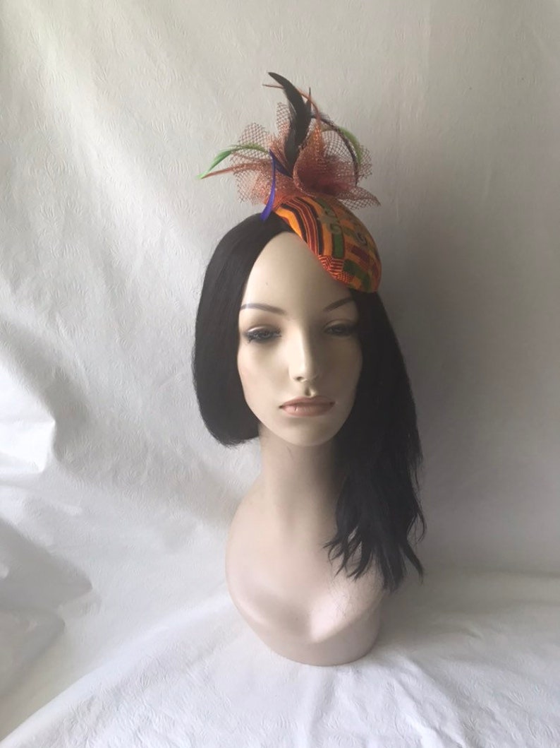 African Fascinator African Print Headpiece Black Women Hat Etsy Hong Kong