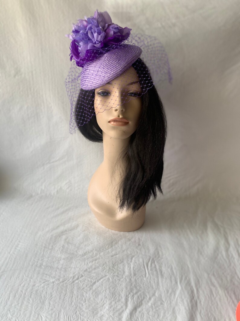 Mauve lilas clair Kentucky Derby chapeau bibi casemate mère de la mariée chapeau de mariage dames élégant chapeau d'église chapeau fête des mères thé image 7