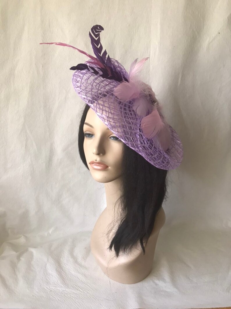 lilac wedding hat