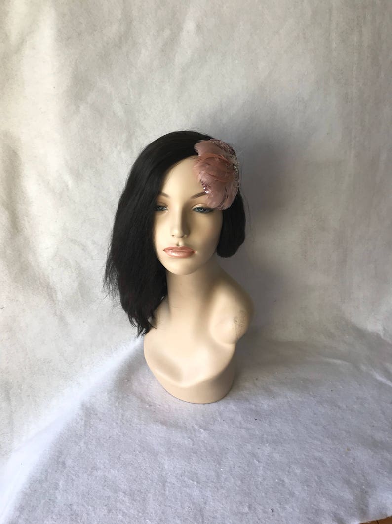 Rose Gold Fascinator Hat Blush Pink Fascinator Bridesmaids Etsy