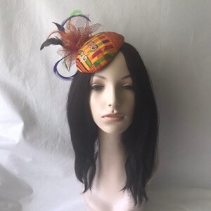 African Fascinator African Print Headpiece Black Women Hat - Etsy