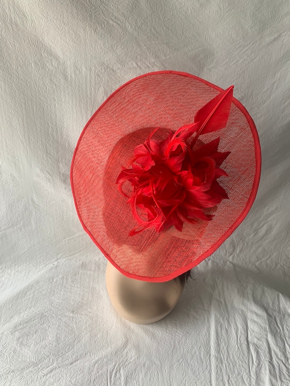 Red fascinator uk best sale