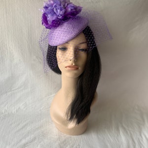 Mauve lilas clair Kentucky Derby chapeau bibi casemate mère de la mariée chapeau de mariage dames élégant chapeau d'église chapeau fête des mères thé image 1