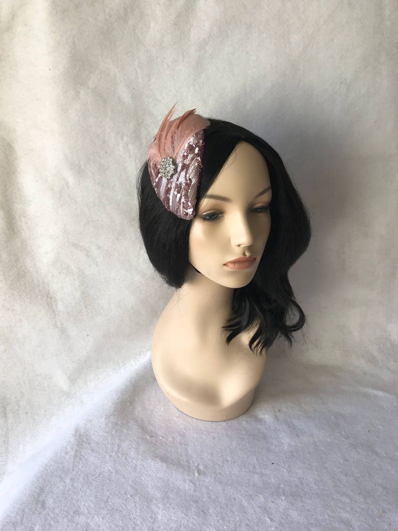 Rose Gold Fascinator Hat Blush Pink Fascinator Bridesmaids Etsy