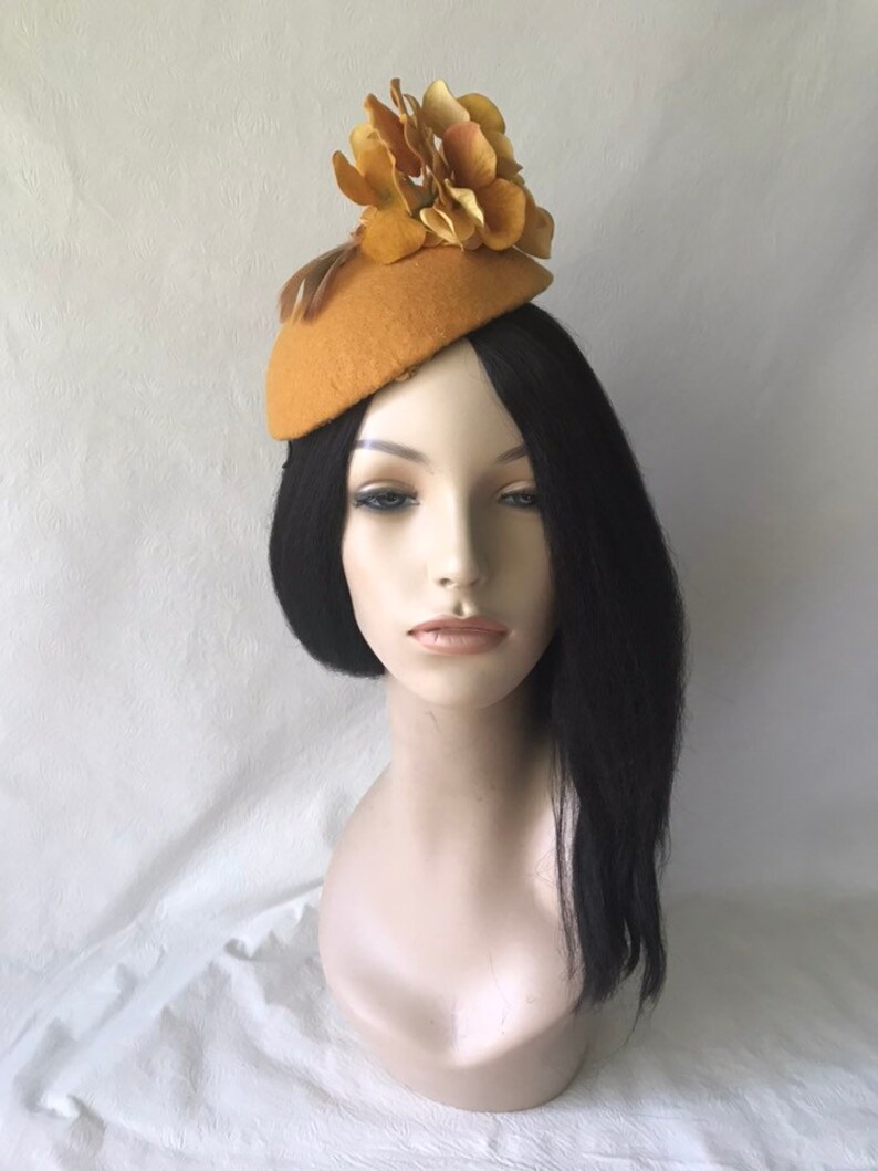 Gold Derby Fascinator Hat Mother of the Bride Wedding Etsy