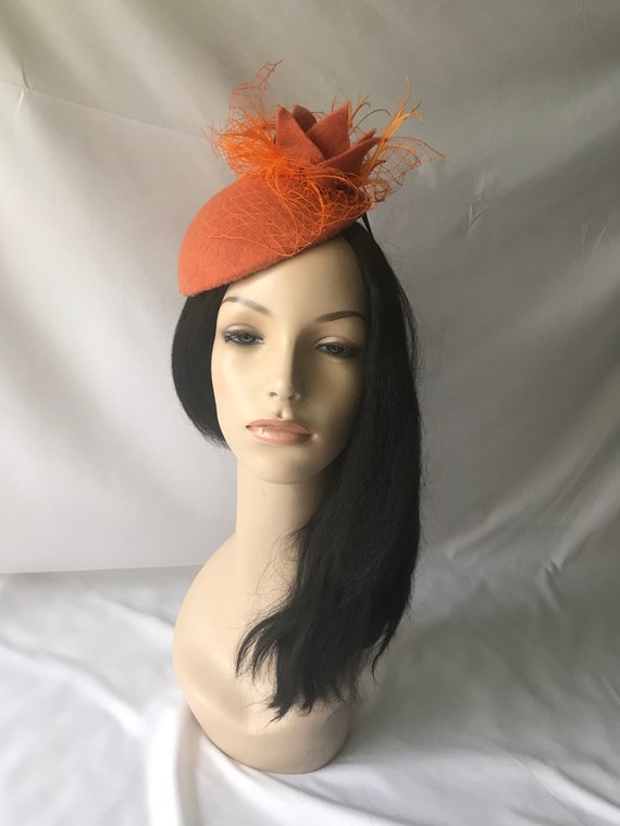 Burnt Orange Wedding Fascinator Rust 