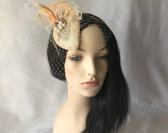 Neutral Fascinator - Etsy