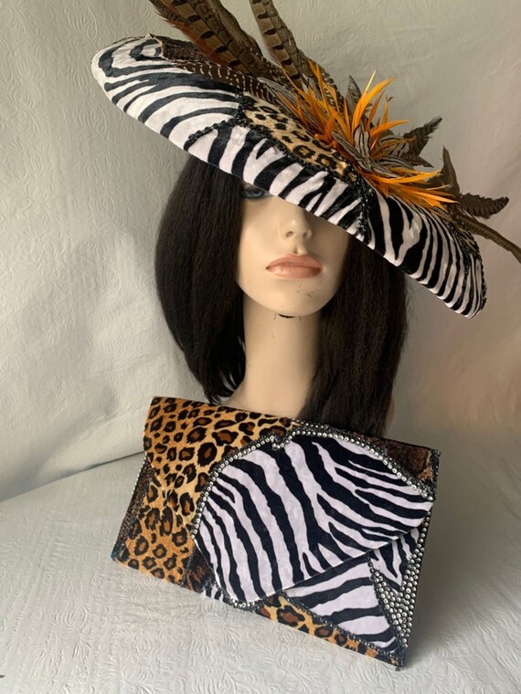 Wide Brim Fascinator Hat With Matching 