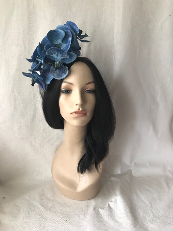 Kentucky Derby Hat Fascinator Blue Floral Headpiece Wedding Tea Church Headband ORIDOOR Women Organza Fascinator Kentucky Hat Derby Floral  main image 2