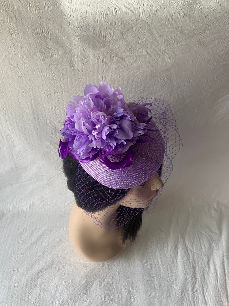 Mauve lilas clair Kentucky Derby chapeau bibi casemate mère de la mariée chapeau de mariage dames élégant chapeau d'église chapeau fête des mères thé image 6