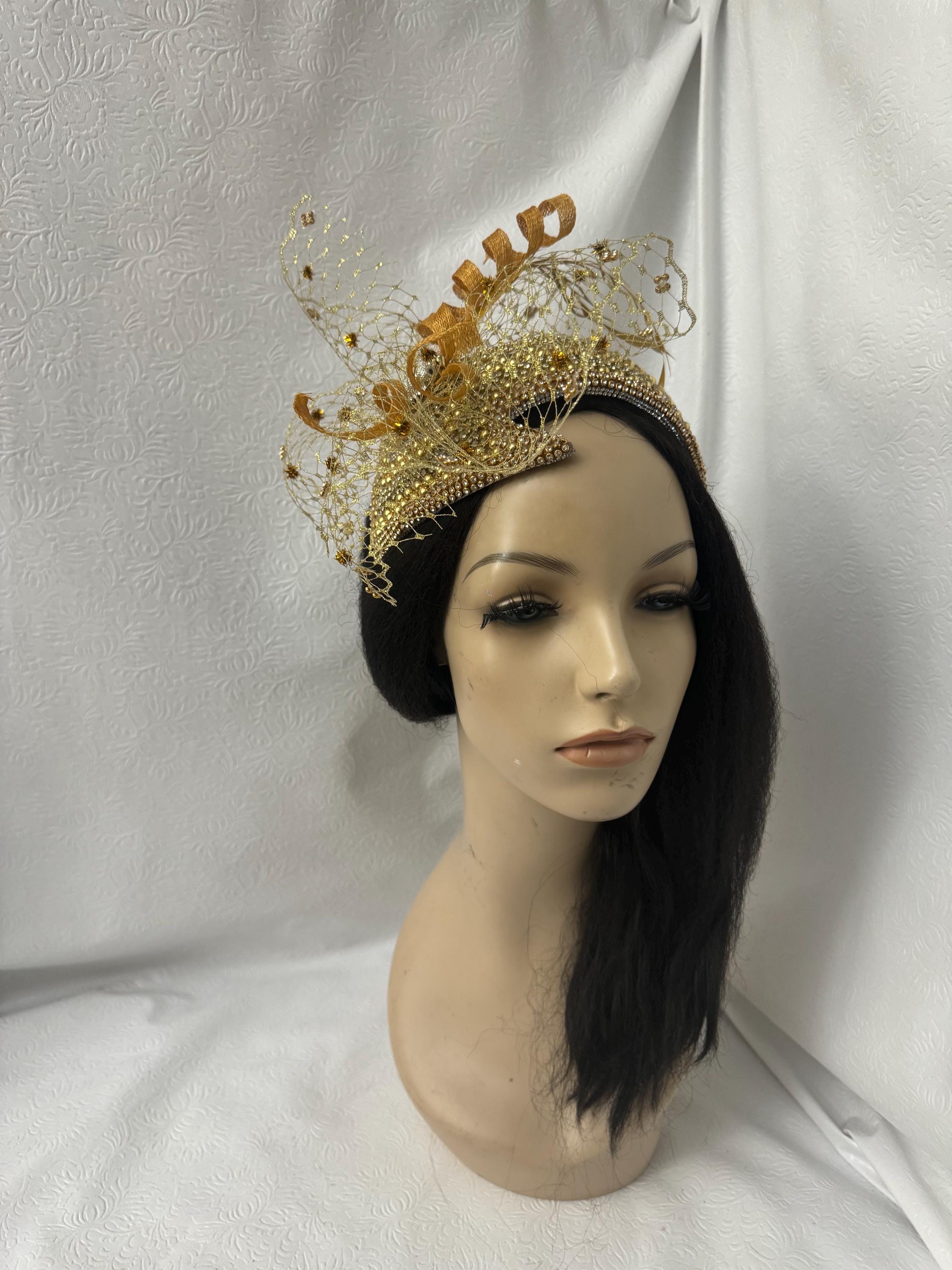 Gorgeous Vintage Famous Millinery Gold Fabric Hat The Found Generation Millinery main image 2