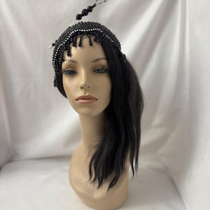 Beaded Fringe Headpiece - Etsy display picture 2