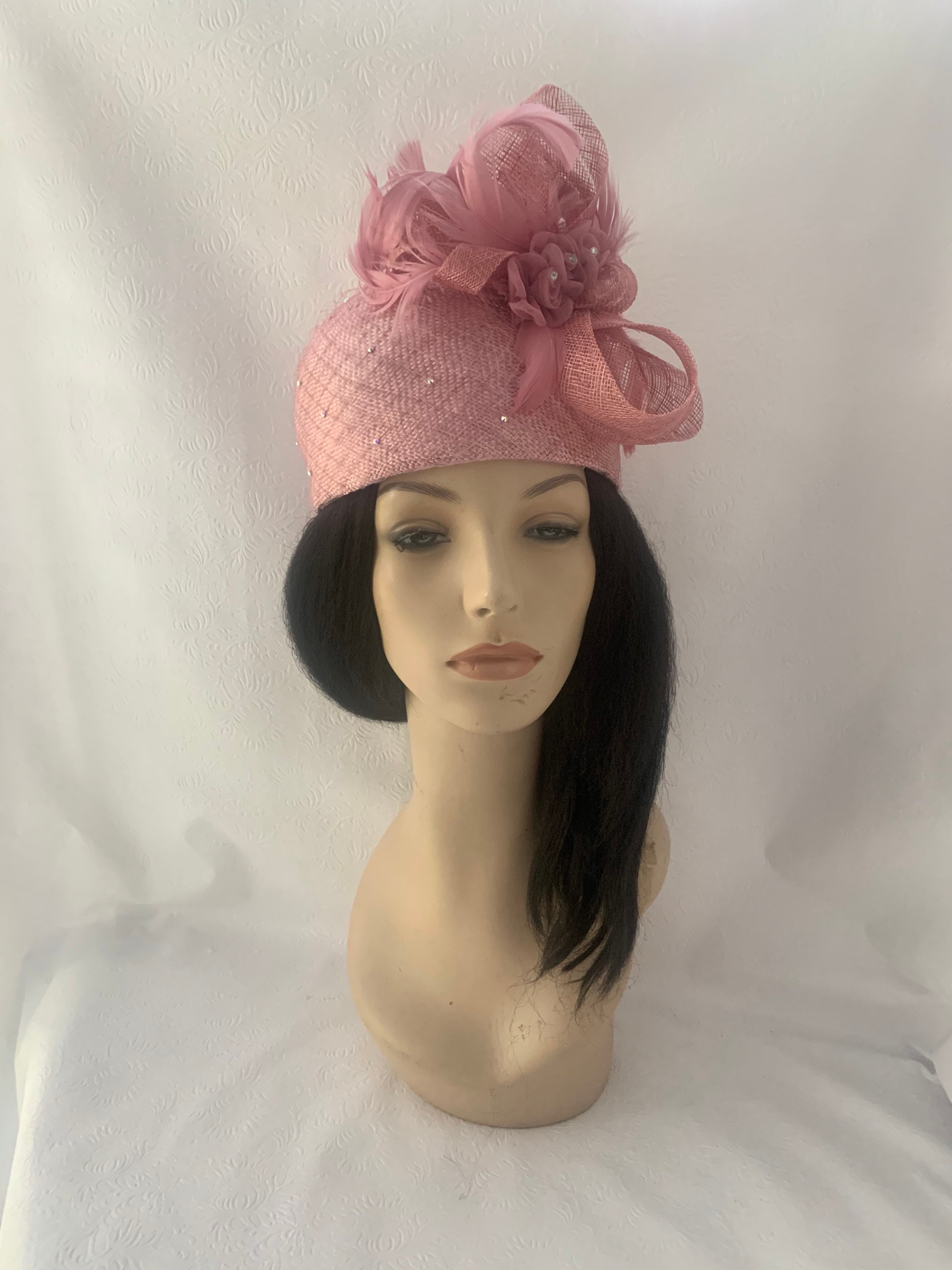 Mauve Pink Church Hat for Women, Dusty Rose Mother of the  display picture 1