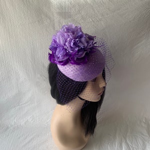 Mauve lilas clair Kentucky Derby chapeau bibi casemate mère de la mariée chapeau de mariage dames élégant chapeau d'église chapeau fête des mères thé image 2