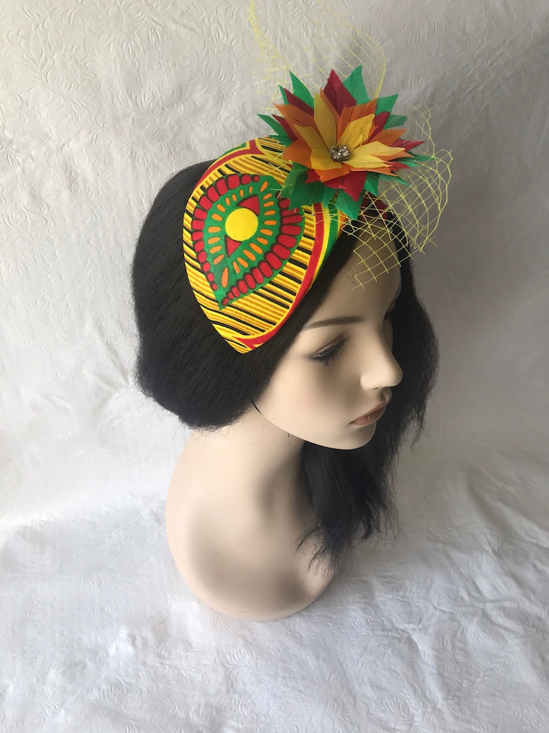 African Print Fascinator Hat African Ankara Fascinator Etsy