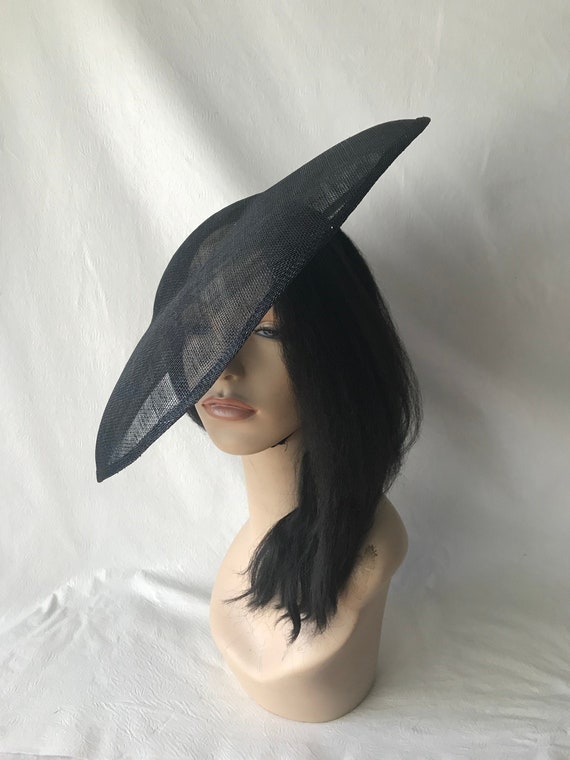 Party, Etsy Hat, Wedding, Brim Large - Black Church, Fascinator Tea Large Black Occasion Any Hat Kentucky for Derby Funeral, Formal Hat Special