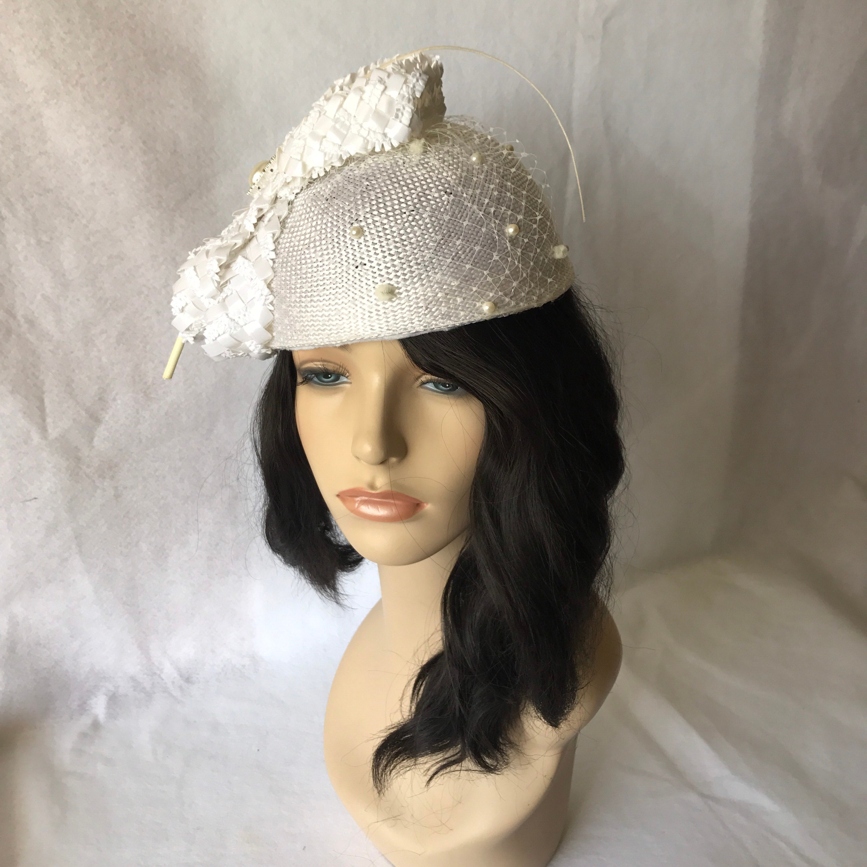 Ivory vintage styled pillbox hat for wedding bridal hat Tea Etsy