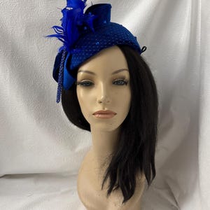 Blue Hat Fascinator 50s - Etsy display picture 3