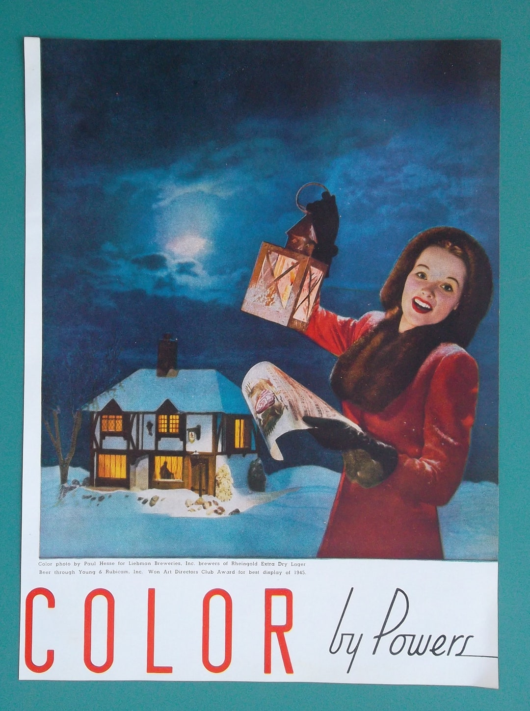 1948 Color Advertisement - POWERS COLOR Printing Co of New York Liebman ...