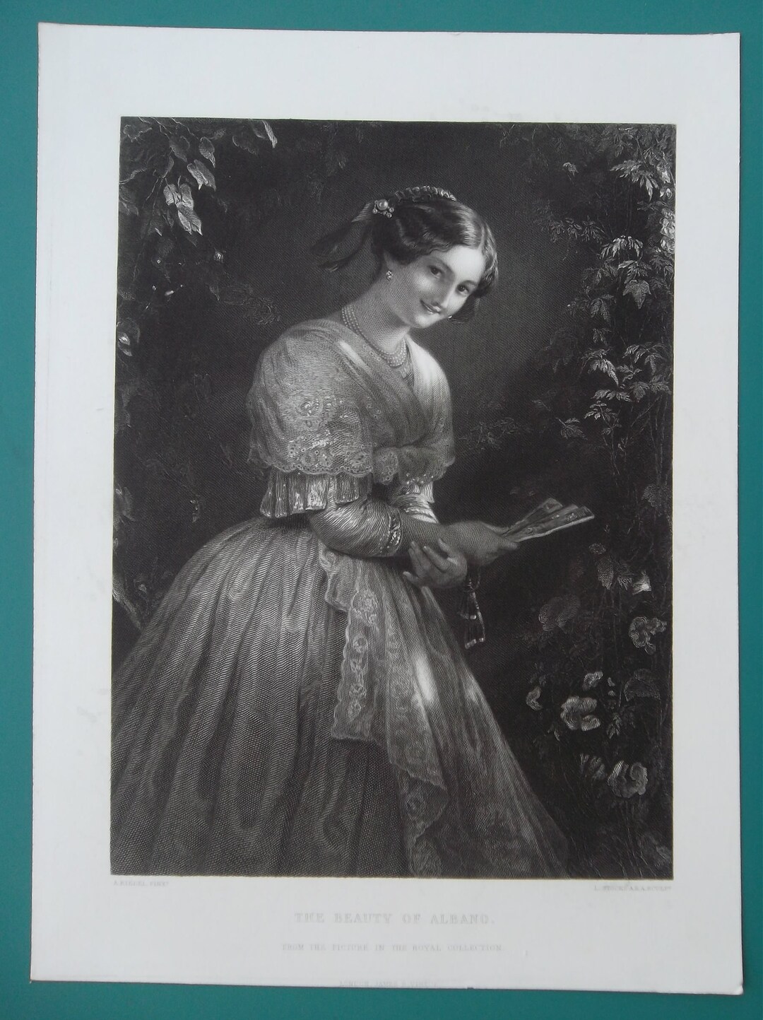 After Ridel ITALIAN GIRL Beauty of Albano After Riedel - 1857 SUPERB Quality Print ...