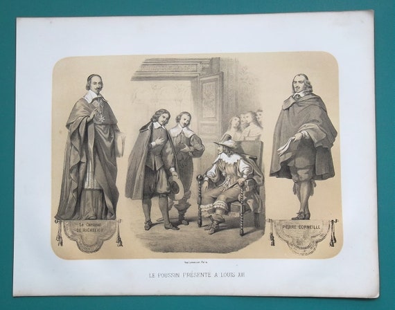 PAINTER POUSSIN Meets King Louis XIII Portrait of Cardinal 
