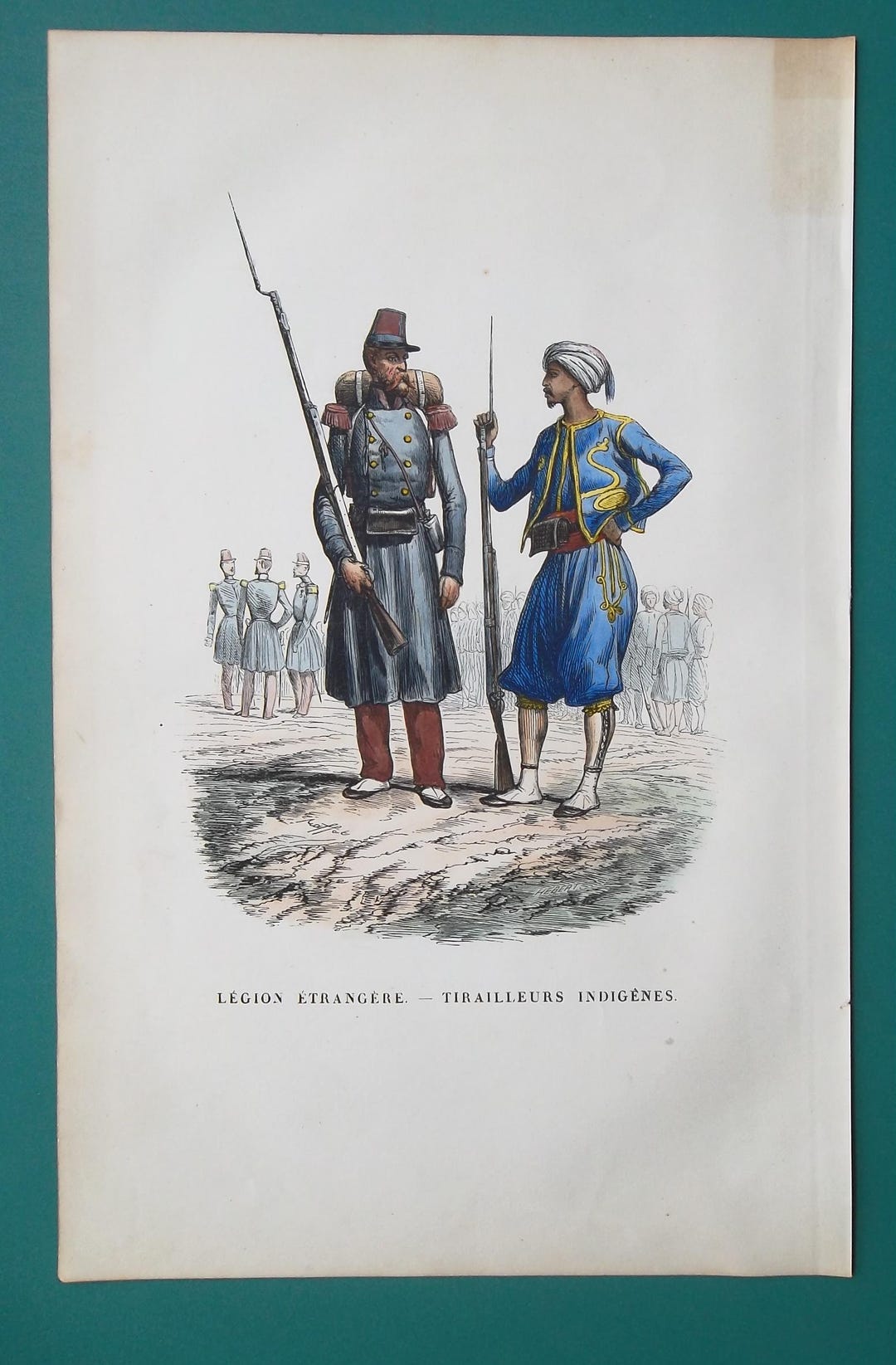 ALGERIA Foreign Legion & Native Riflemen Troops Uniform - 1844 COLOR ...