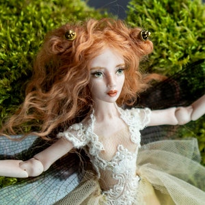 Miniature (19 cm) porcelain ball jointed doll Lady Kellentora by Olga Good Dolls, OOAK ART bjd doll