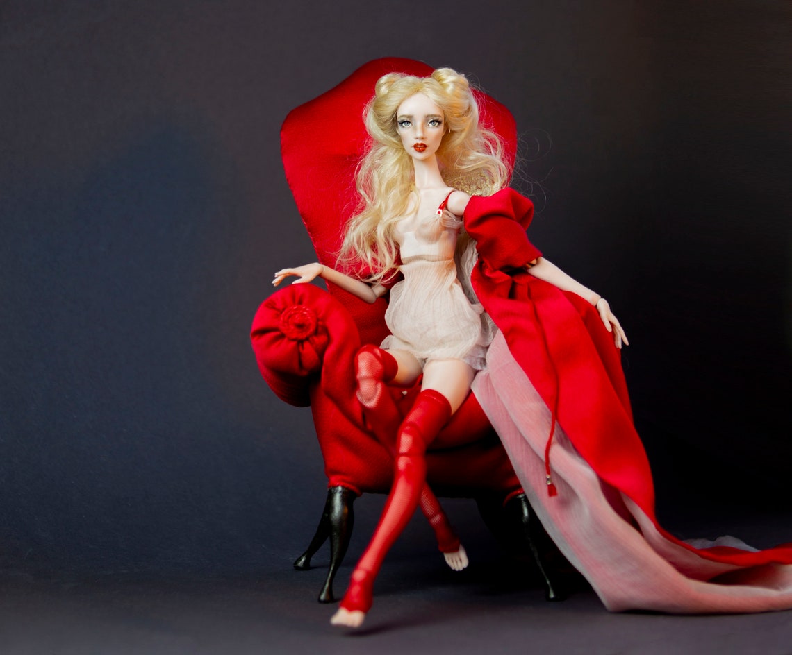 SOLD Porcelain Ball Jointed Doll Rosemarie by Olga Good Dolls, OOAK