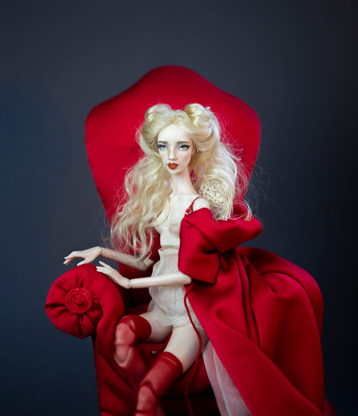SOLD Porcelain Ball Jointed Doll Rosemarie by Olga Good Dolls, OOAK