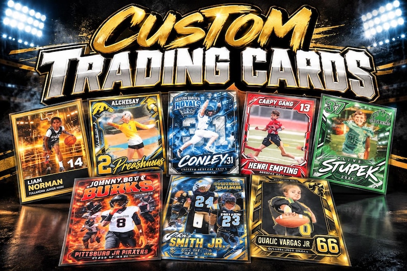 Team Sets Custom Trading Cards – Football Baseball Basketball Softball ...