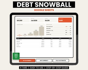 ClearPath Debt Tracker | Debt Snowball Payoff Planner | Spreadsheet Template